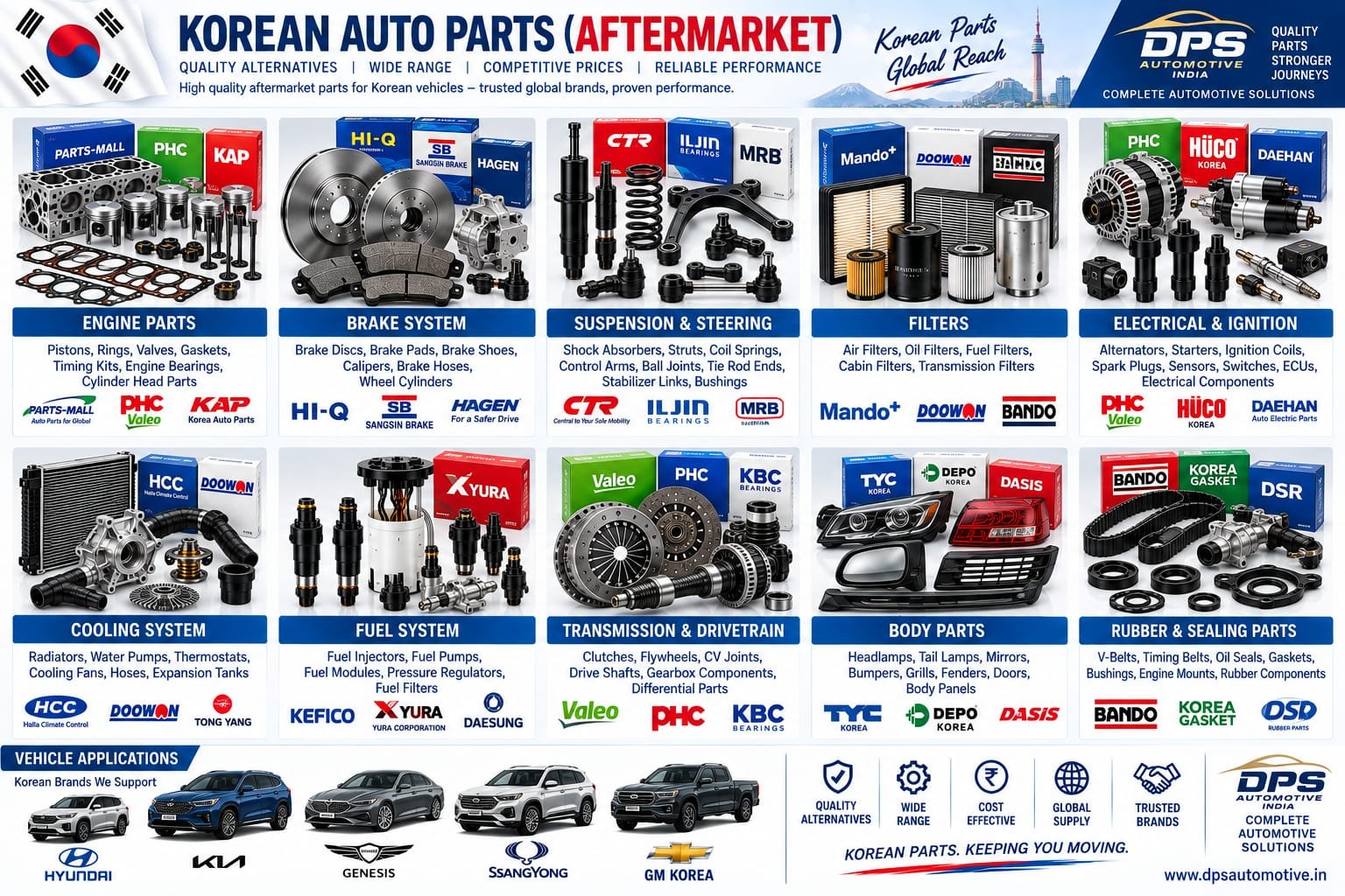 Aftermarket Korean Auto Parts